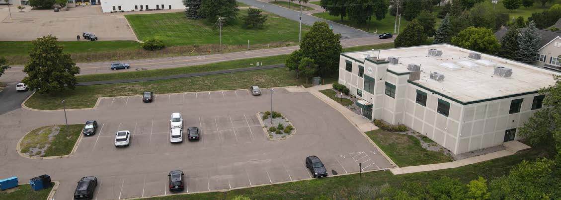 Ample parking lot